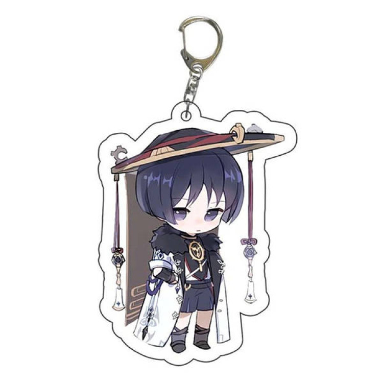 Акриловый брелок Genshin Impact - Странник - Основные контакты  