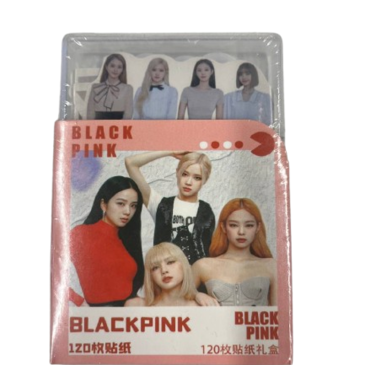 Набор наклеек в коробке 120 шт - Blackpink - Основные контакты  