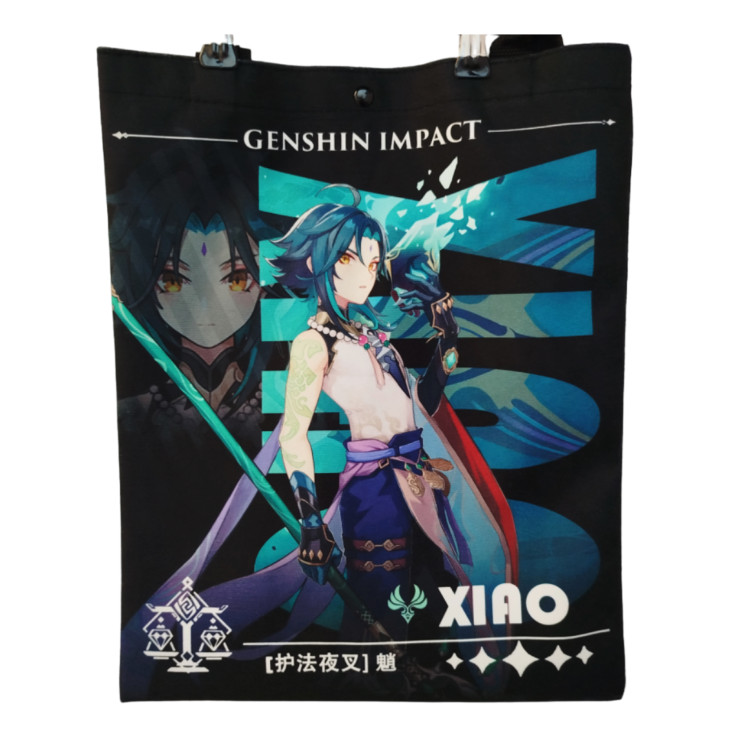 Шоппер двухсторонний Genshin Impact на кнопке - Основные контакты 02