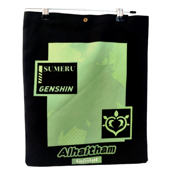 Шоппер двухсторонний Genshin Impact на кнопке - Основные контакты 03