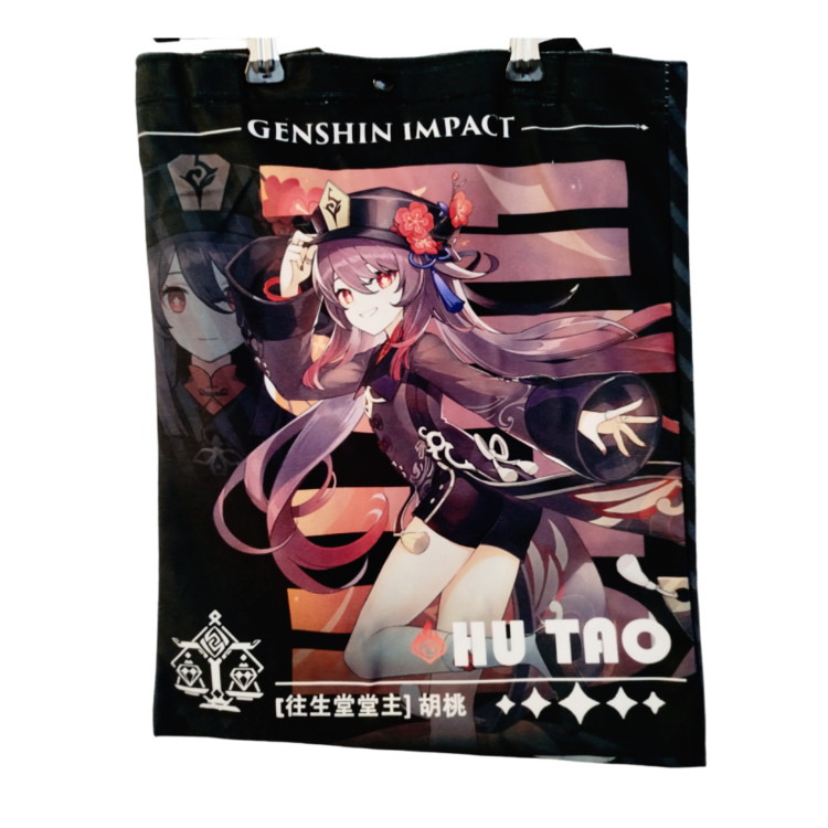 Шоппер двухсторонний Genshin Impact на кнопке - Основные контакты 03