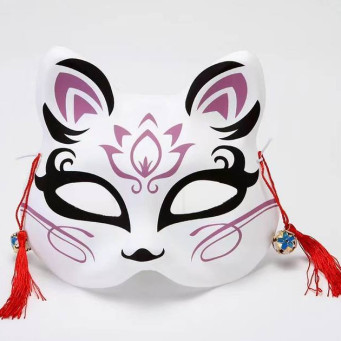 Маска Кицуне с колокольчиками - фиолетовая - Основні контакти 